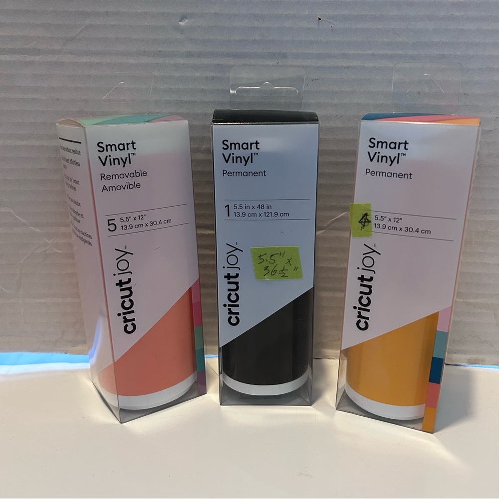 Cricut Smart Vinyl Trio for Joy cutting machine - lot of 3